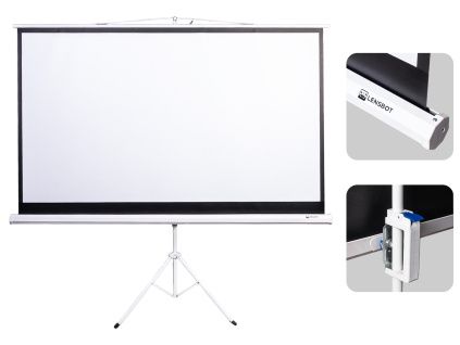 Promítací plátno LENSBOT 105″ se stativem